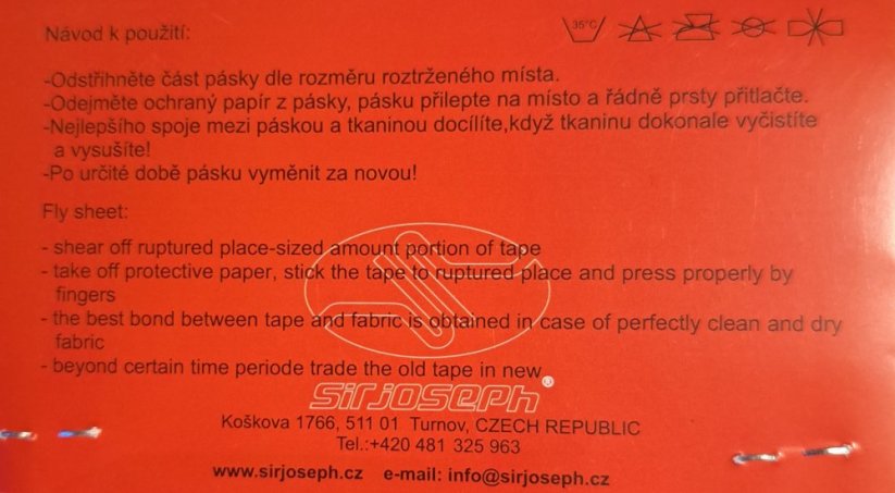 Opravná samolepicí páska Sir Joseph,  červená