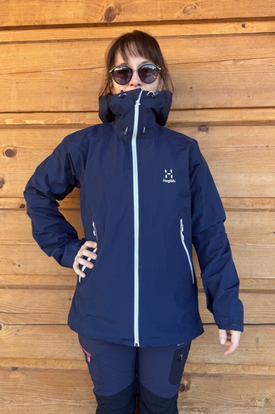 Dámská tm. modrá bunda s membránou Haglöfs, vel. M